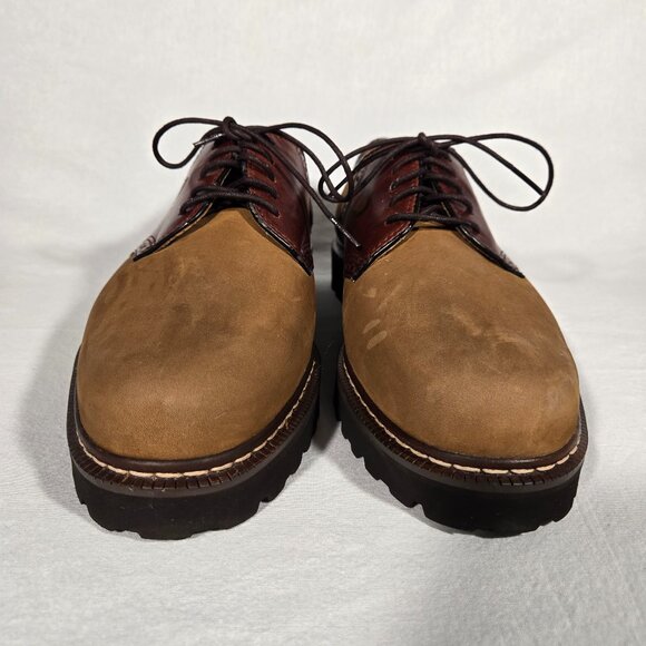 RARE Vintage 1985 TOMMY HILFIGUER Old Stock Brown Leather Oxford Shoes Men's 12M - Picture 5 of 17